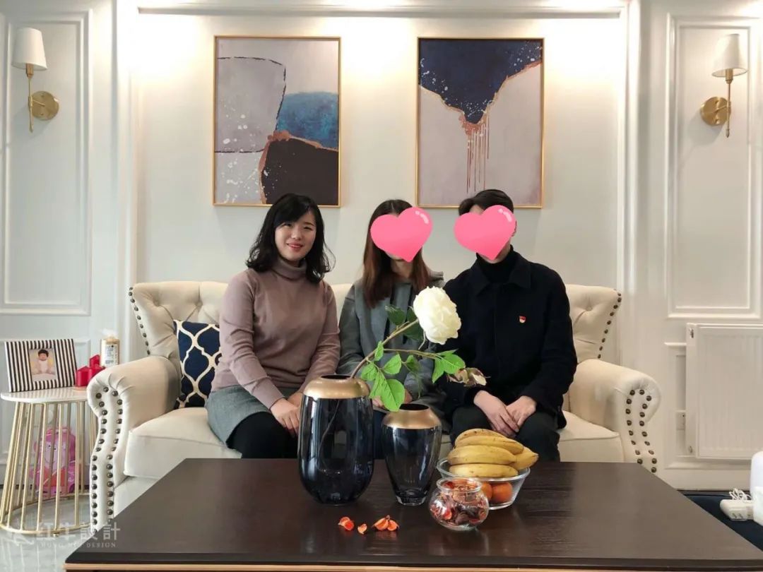85后夫婦的美式輕奢家，起名“海藍(lán)之謎”！01設(shè)計(jì)師與業(yè)主的合照