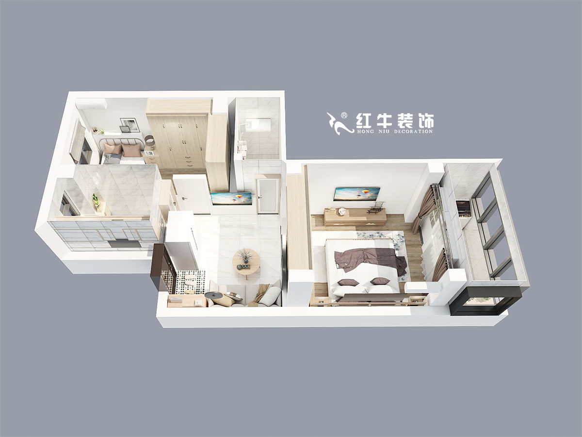 張桐瑋_泰倉(cāng)巷8號(hào)203室-47㎡-北歐風(fēng)格00鳥瞰圖