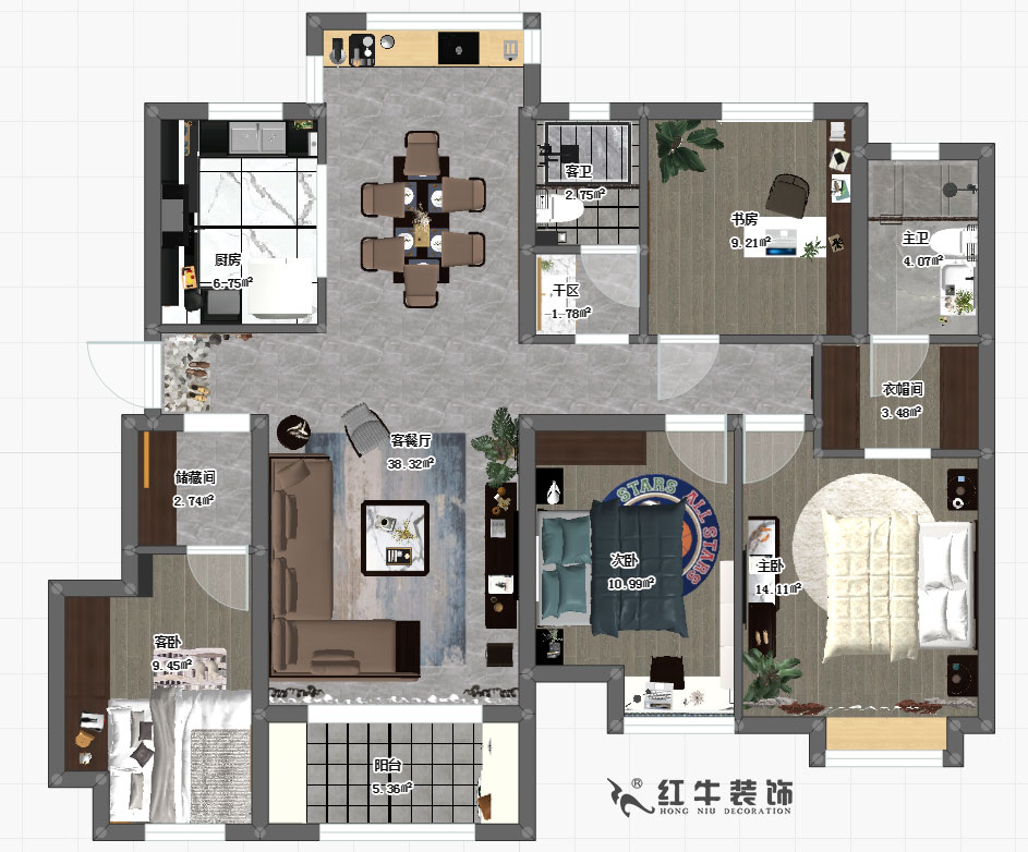 張桐瑋_電建洺悅府6-103-130㎡-現(xiàn)代簡(jiǎn)約風(fēng)格_3室2衛(wèi)_定制家￥17
