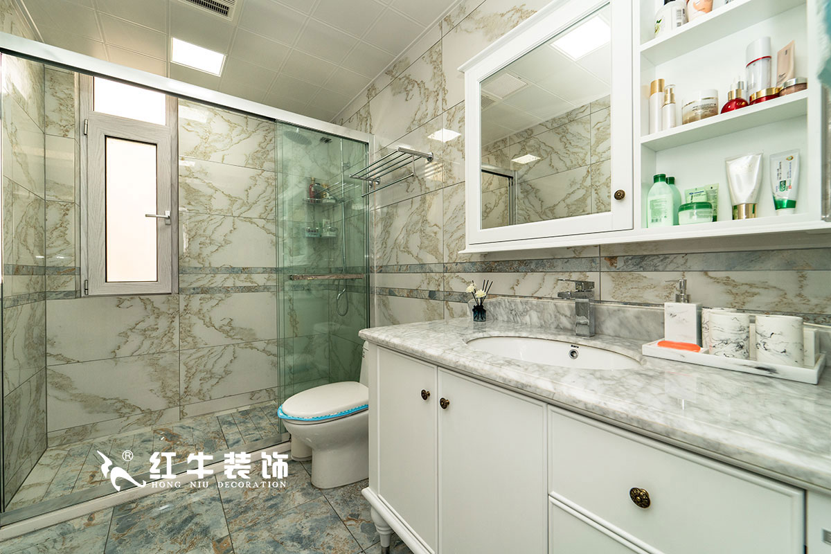 【實景案例】陶陽_月牙湖花園-145㎡-簡美輕奢風(fēng)格_3室2廳1衛(wèi)_全包18萬11衛(wèi)生間