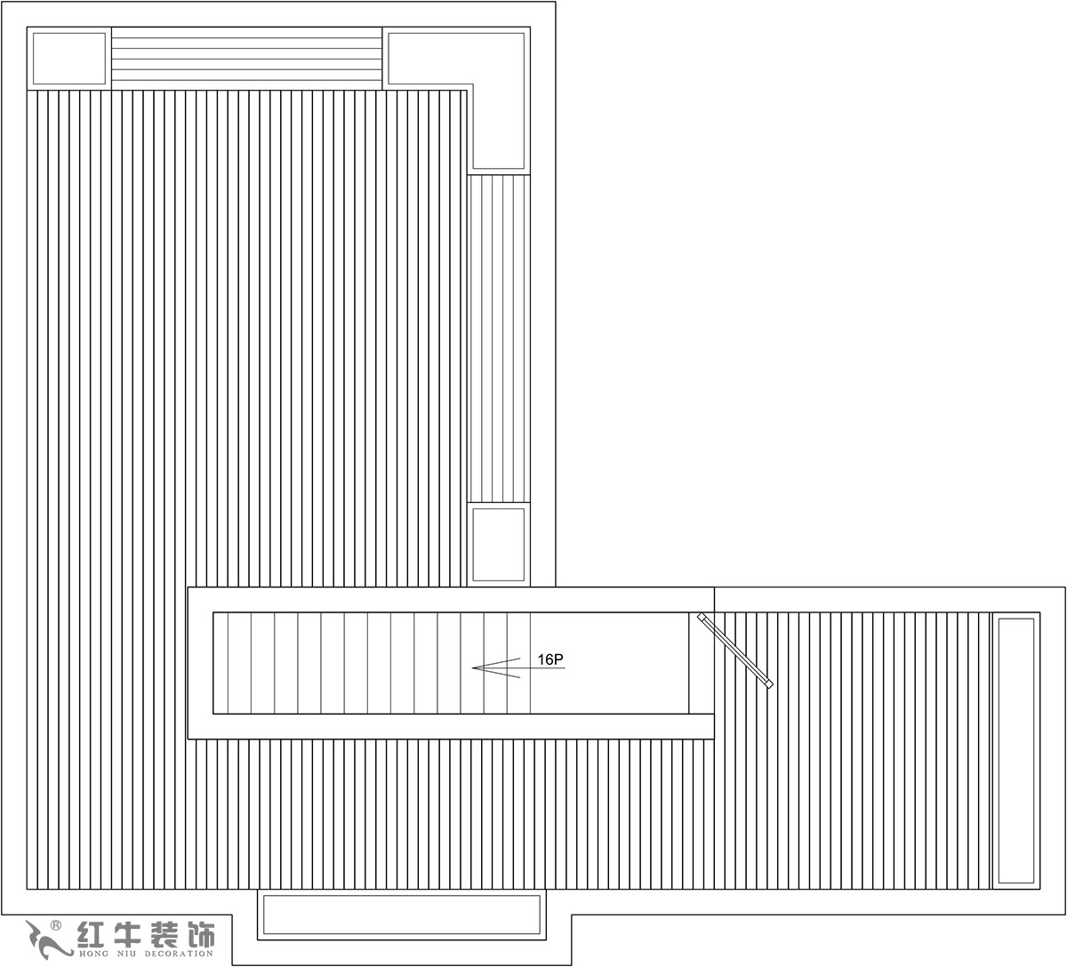 【實(shí)景案例】余瑋_棲園-200㎡-輕奢風(fēng)格_4室3廳3衛(wèi)（新房裝修）_全包35萬00_06頂樓則是全敞開式露臺，提供很大的綠植場地。