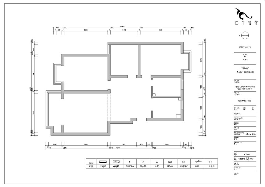 朱明琪_雙和園15-1-702-95㎡-簡(jiǎn)美風(fēng)格_3室2廳1衛(wèi)（老房裝修）_成品家￥128088_全包13萬00_01原始結(jié)構(gòu)圖