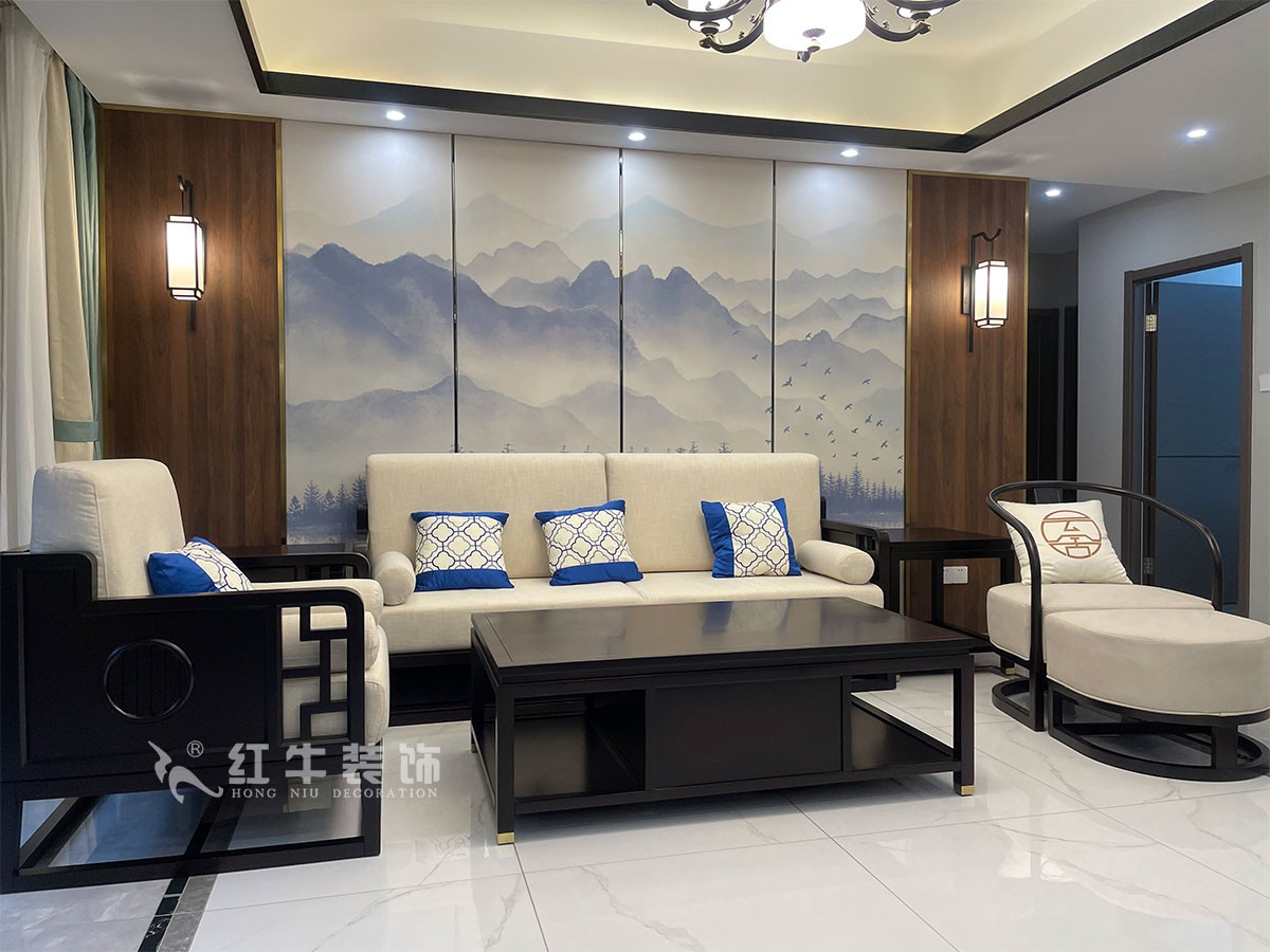 實(shí)景案例｜南京明發(fā)香山郡140㎡新中式風(fēng)格裝修，東方美學(xué)拿捏