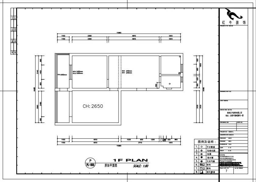 高靈慧｜許家巷16號1-502-65㎡-北歐風(fēng)格｜2室1廳1衛(wèi)｜老房裝修｜定制家｜全包9萬｜00_01原始平面圖