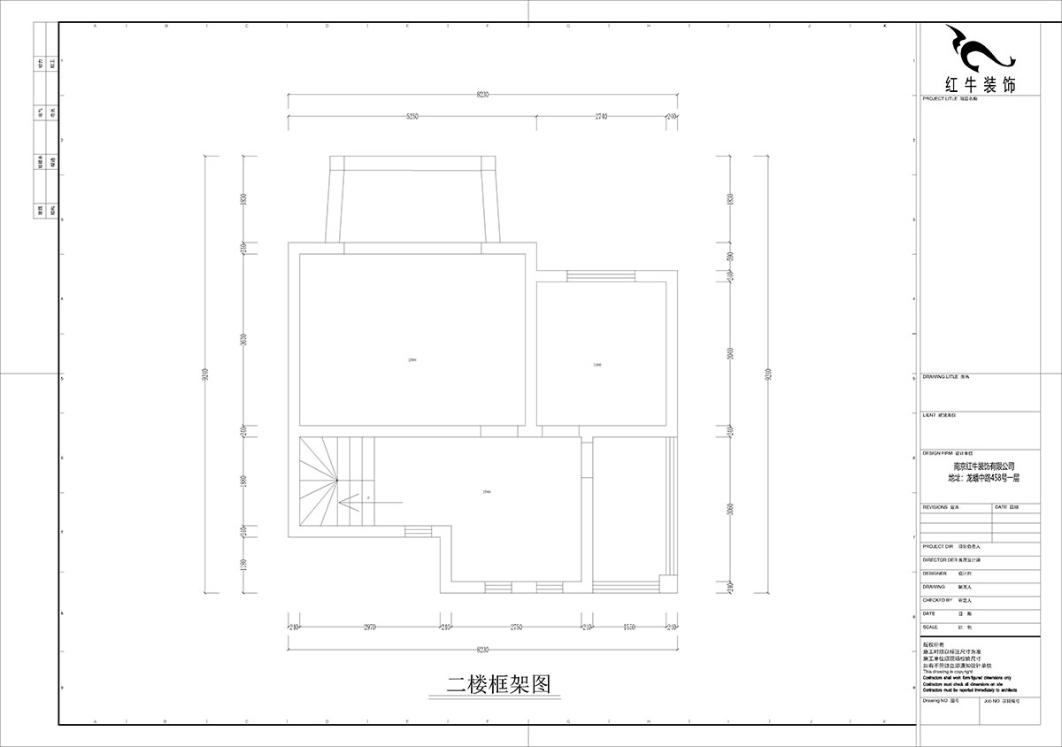 孟憲濤｜養(yǎng)龍山莊D-11B-120㎡-現代簡約風格｜3室2廳2衛(wèi)｜老房裝修｜定制家｜全包14萬｜00_03二樓框架圖