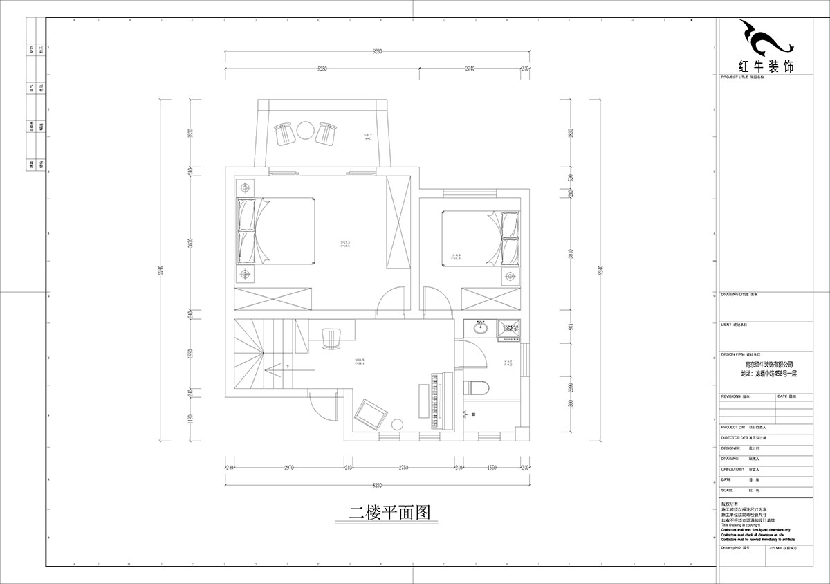 孟憲濤｜養(yǎng)龍山莊D-11B-120㎡-現代簡約風格｜3室2廳2衛(wèi)｜老房裝修｜定制家｜全包14萬｜00_04二樓平面圖