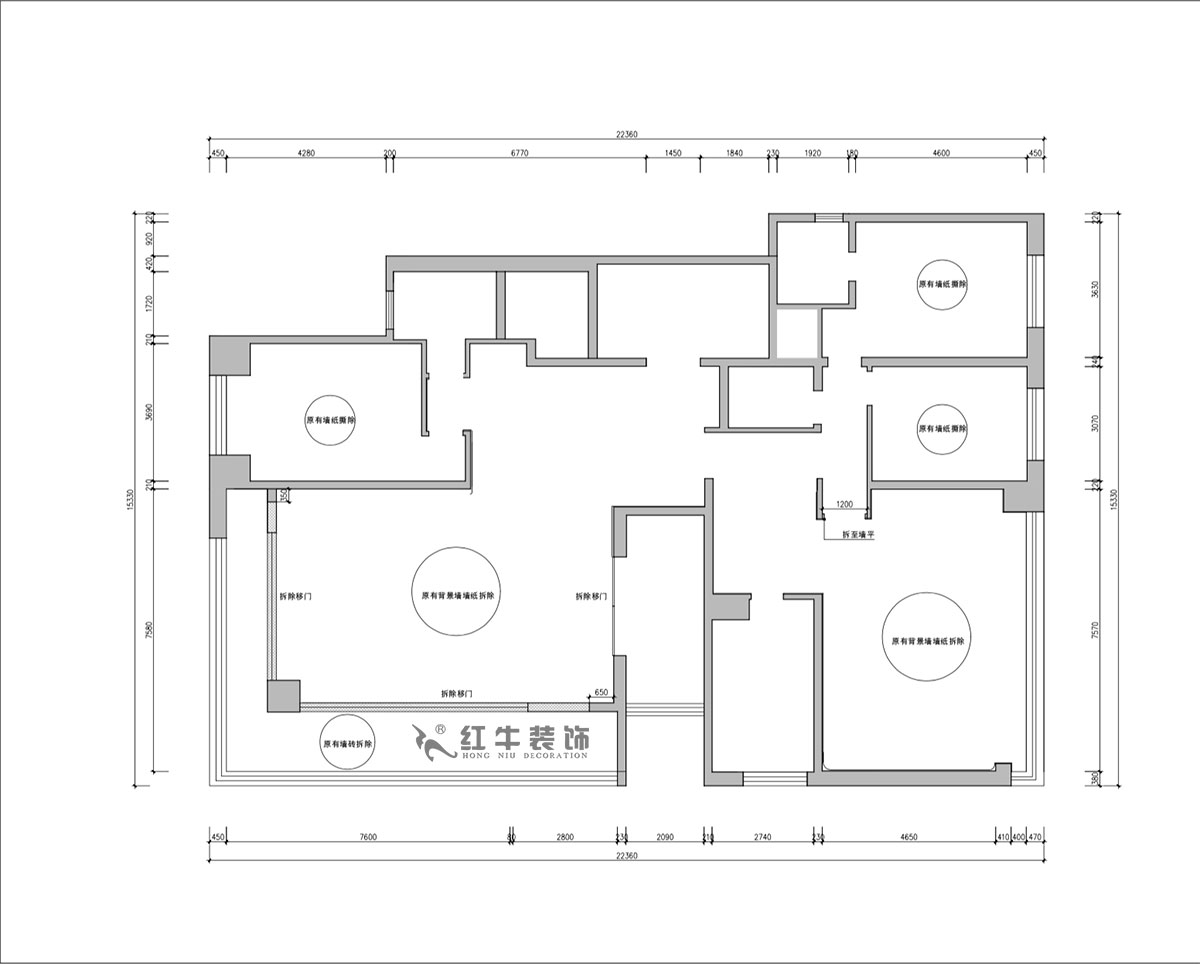 【實(shí)景案例】朱明琪｜天鵝堡花園-280㎡-現(xiàn)代輕奢風(fēng)格｜3室2廳2衛(wèi)｜精裝修改造｜改造家｜全包30萬(wàn)｜00_01原始結(jié)構(gòu)圖