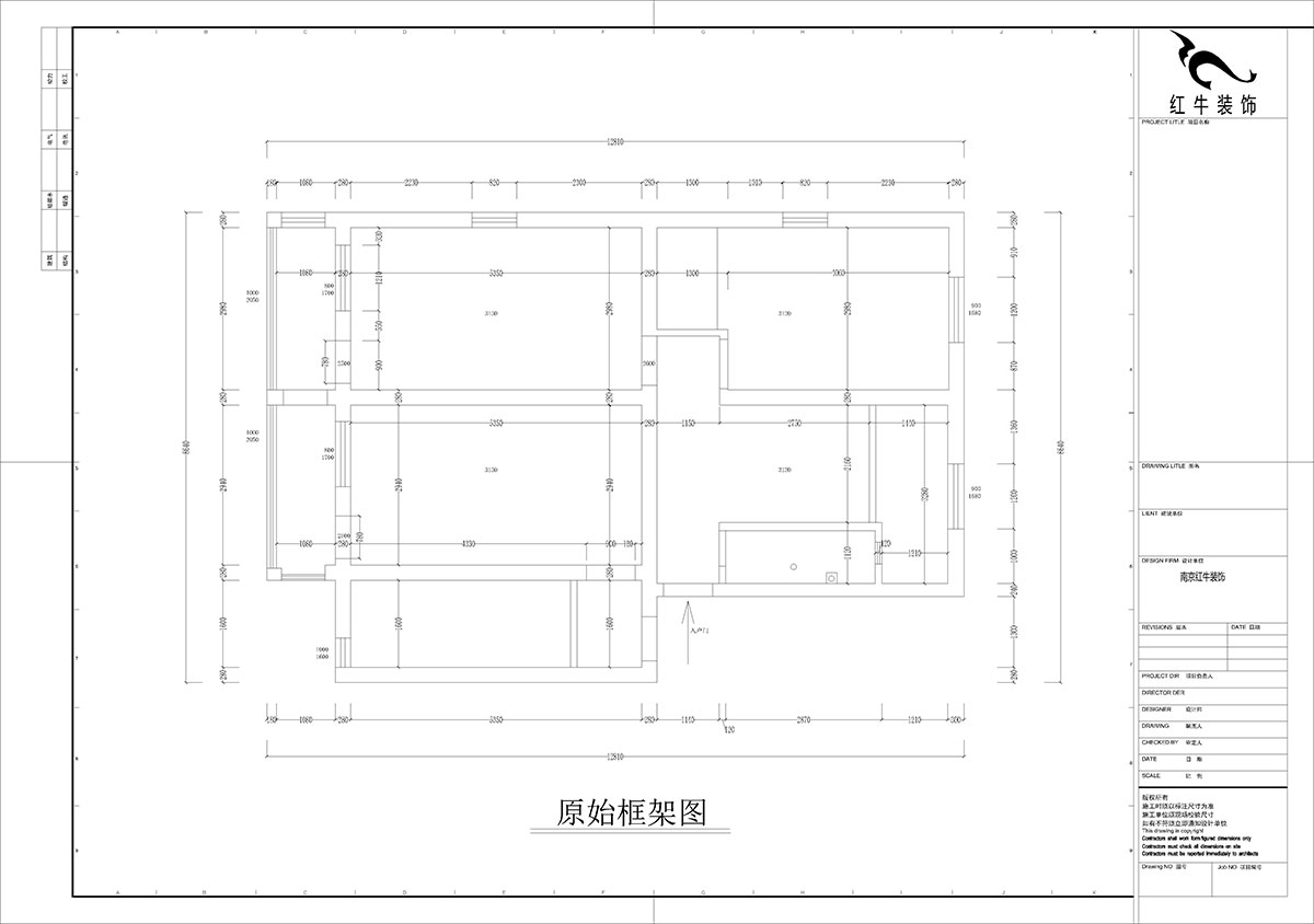 孟憲濤｜五老村24-201-100㎡-現(xiàn)代簡約風(fēng)格｜3室2廳1衛(wèi)｜老房裝修｜定制家｜全包14萬｜00_01原始框架圖