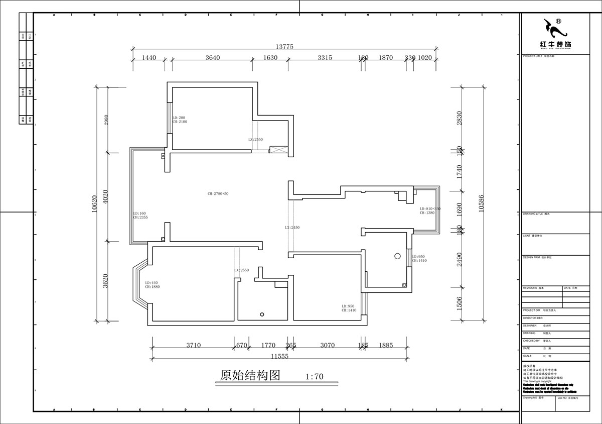 蔣?。汩坷?-2-901-108㎡-現(xiàn)代簡約風(fēng)格｜3室2廳2衛(wèi)｜老房裝修｜定制家｜全包16萬｜00_01原始結(jié)構(gòu)圖