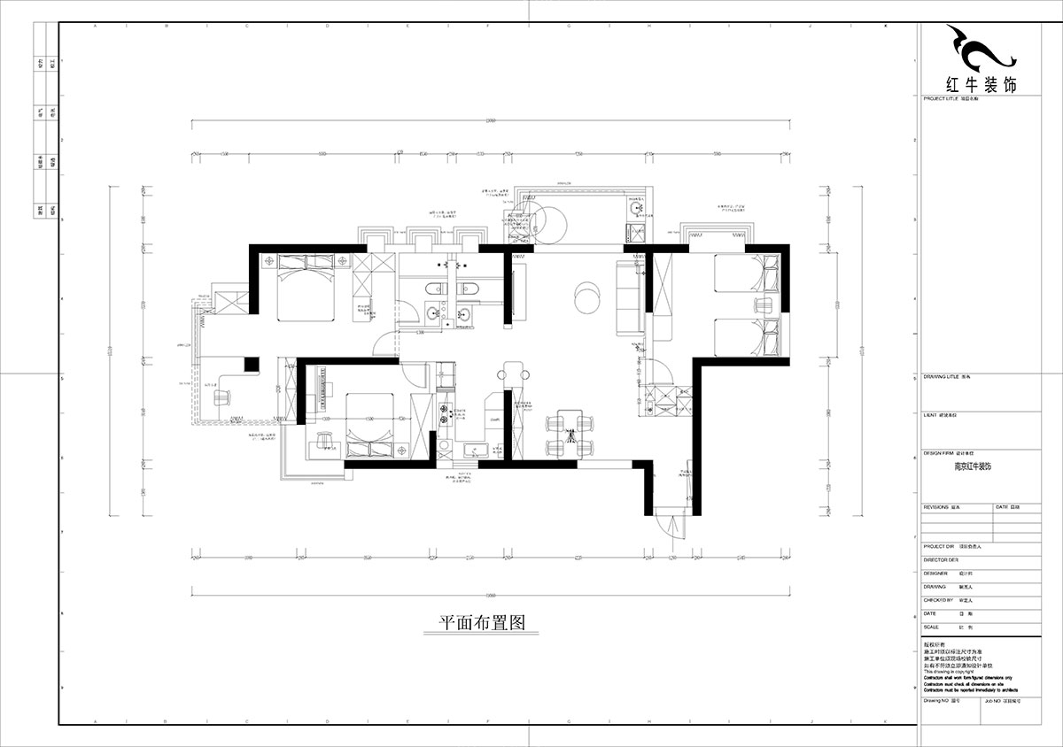 孟憲濤｜龍園北路80號(hào)1-2706-130㎡-現(xiàn)代簡約風(fēng)格｜4室2廳2衛(wèi)｜老房裝修｜定制家｜全包16萬｜00_02平面布置圖